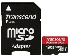 Флеш-память MicroSD Transcend TS128GUSDU1 Premium