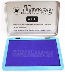  Horse Штемпельная подушка №4 синяя