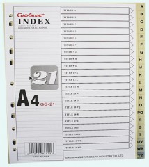 разделитель CHINA Индекс-разделитель  пластиковый A-Z (21 штука)