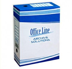 Папка-коробка Office Line Бокс для архивации документов 100мм, Синий