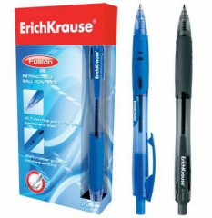 Ручка Erich Krause Ручка шариковая автоматическая синяя  Fusion
