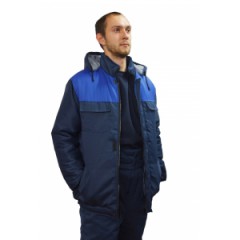 Куртка синяя с капюшоном Cerva Куртка на молнии  44-46