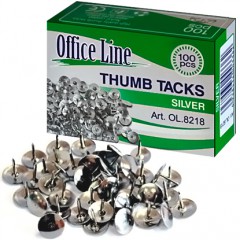 Кнопки Office Line Кнопки (100шт, никелированные)