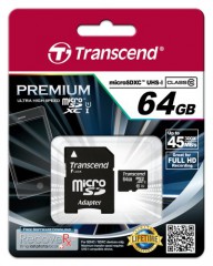 Флеш-память MicroSD Transcend TS64GUSDU1 64GB