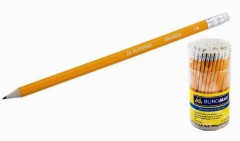  BUROMAX Creion galben cu radieră