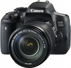 Фотоаппарат с объективом Canon EOS 750D + 18-135 IS STM KIT