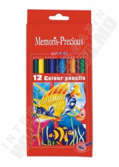 Creioane colorate Memoris-Precious Creioane colorate 12 culori