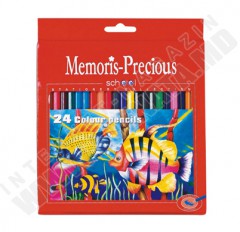 Creioane colorate Memoris-Precious Creioane colorate 24 culori