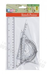 Set de rigle Memoris-Precious Set de rigle pentru desen liniar, 4 obiecte