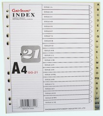  CHINA Index-separator plastic A-Z (21 bucăţi)