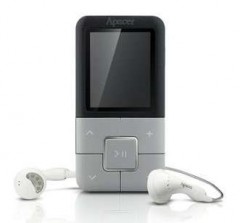 Плеер Apacer AU825, Platinum Silver, 4GB