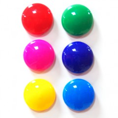 Магниты CHINA Комплект круглых цветных магнитов для доски (d=30mm, 6 шт)